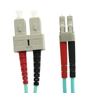 LC-SC Multimode Duplex OM3 Fibre Optic Patch Lead