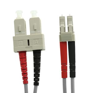 LC-SC Multimode Duplex 62.5/125 Fibre Optic Patch Lead
