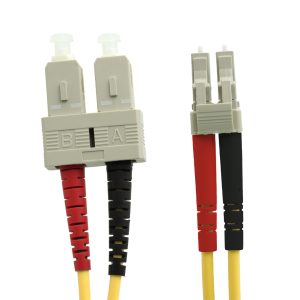 LC-SC Singlemode Duplex 9/125 Fibre Optic Patch Lead