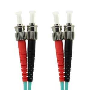 ST-ST Multimode Duplex OM3 Fibre Optic Patch Lead