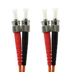 ST-ST Multimode Duplex 50/125 Fibre Optic Patch Lead