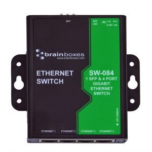 Brainboxes SW-084 - Gigabit 4 Port + SFP Ethernet Switch