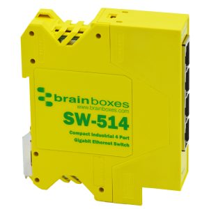 Brainboxes SW-514 - Industrial Compact Gigabit 4 Port Ethernet Switch