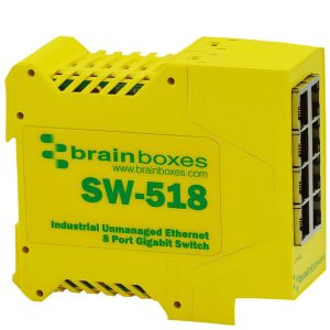 Brainboxes SW-518 - Industrial Gigabit 8 Port Ethernet Switch