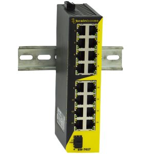 Brainboxes SW-7617 - Industrial Hardened 10/100 16 Port + SFP Ethernet Switch