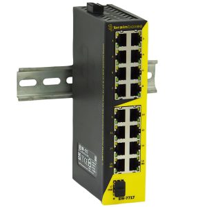 Brainboxes SW-7717 - Industrial Hardened 10/100 16 Port + 2 1G + SFP Ethernet Switch