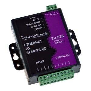 Brainboxes ED-038 - Ethernet to 3 DIO + 3 Relay Module