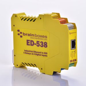 Brainboxes ED-538 - Ethernet to 8 DIO + 4 Relay Module