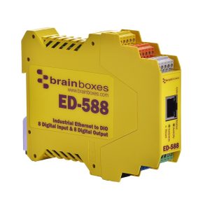 Brainboxes ED-588 - Ethernet to 8 Digital Input + 8 Digital Output Module