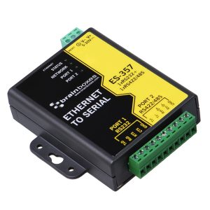 Brainboxes ES-357 - Ethernet to 1 RS232 + 1 RS422/485 (9-Pin) Serial Adapter