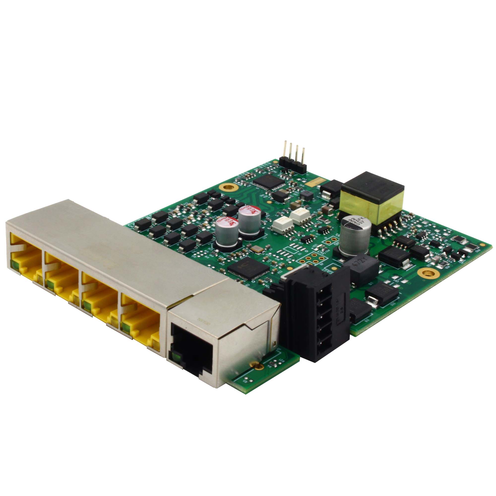 Brainboxes SW-125 - Industrial Embedded PoE+ 10/100 5 Port Ethernet Switch
