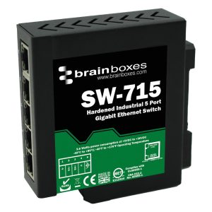 Brainboxes SW-715 - Industrial Hardened Gigabit 5 Port Ethernet Switch