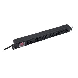 1U 10-way IEC C13 PDU (360 brackets, Switched, 3m)