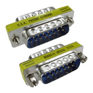 Low Profile Gender Changer - 15 Way D-Sub Male - Male