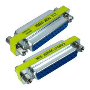 Low Profile Gender Changer - 25 Way D-Sub Female - Female