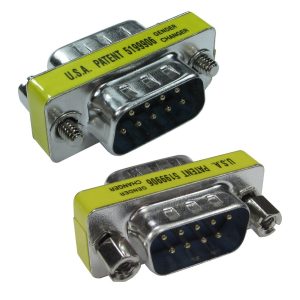 Low Profile Gender Changer - 9 Way D-Sub Male - Male