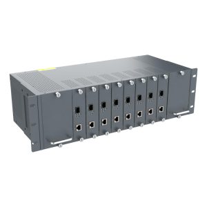 8-Slot PoE Media Converter Chassis (Hot-Swappable, Fanless)