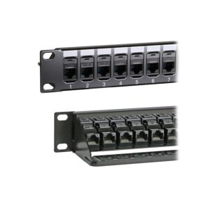 1U 24 Port Cat6 UTP RJ45 to RJ45 Patch Panel